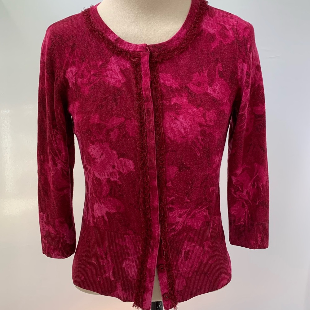 Pink Floral Cardigan